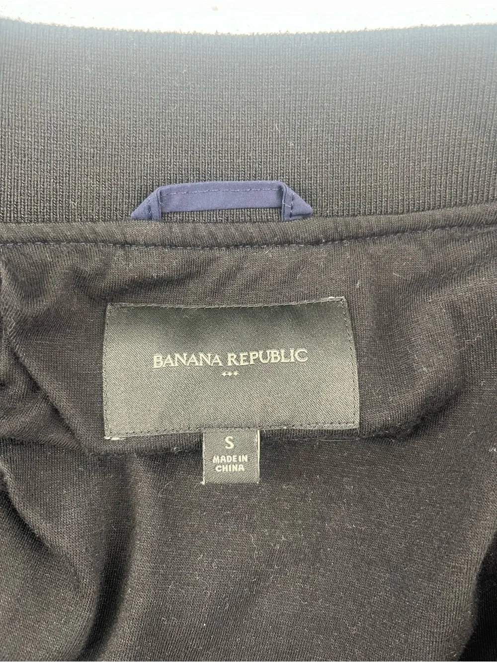 Banana Republic Men's Tech Motion Bomber Jacket Navy Blue 90’s Style Utility S